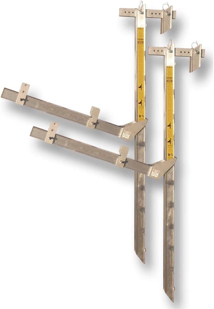 Top Plate Hanging Scaffold with Guard Rail Posts 6 Foot