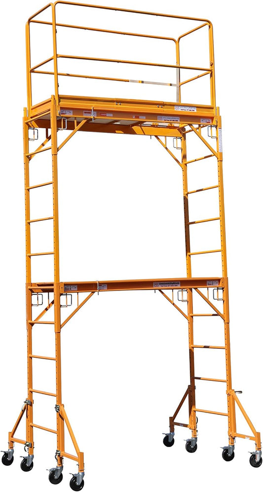 Multipurpose Maxi Square Baker Style Scaffold Tower with Improved Clamp on 18"