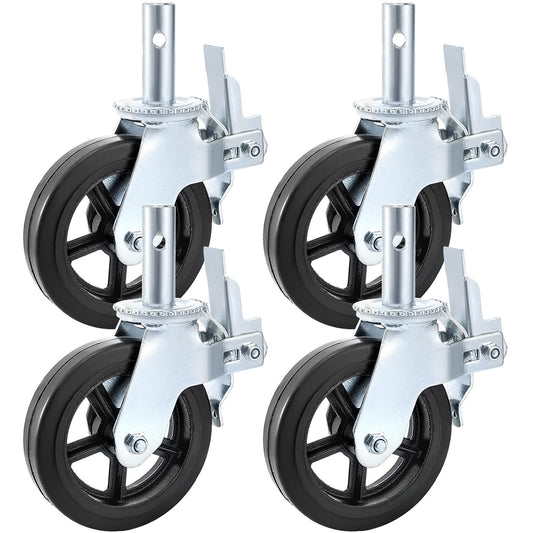 Scaffolding Caster Wheels 8 x 2 Inch 4 Pack